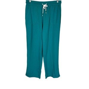 Fit 4 All by Carrie Wightman Women's Relaxed Leg Pants Turquoise Medium Size